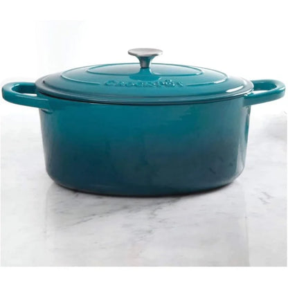 Artisan 7-Quart Oval Enameled Cast Iron Dutch Oven