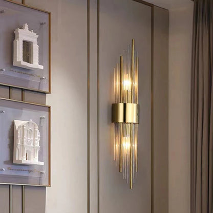 Elegant Clear Crystal LED Wall Sconce