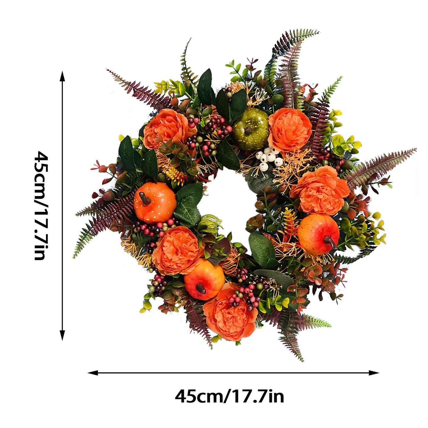 Celebrate Autumn with Our Fall Peony and Pumpkin Sunflower Wreath!