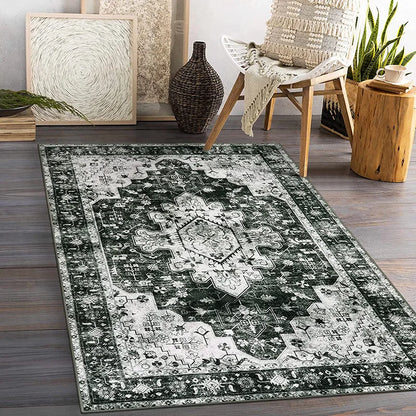 Persian Living Room Carpet – Vintage Ethnic Soft Non-Slip Rug