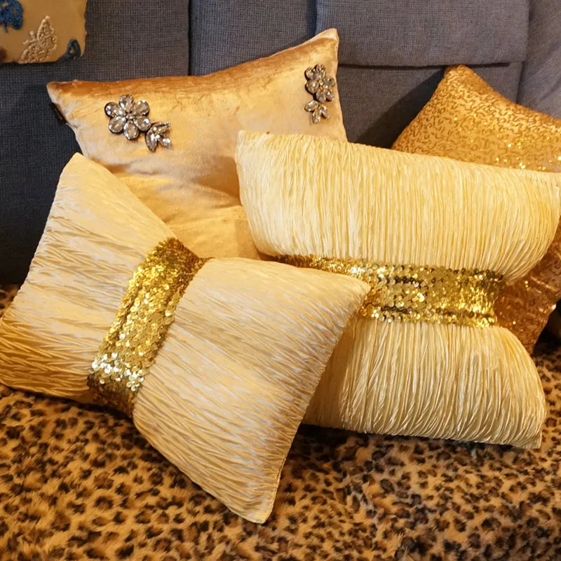 Introducing the Fashion Sequin Bow Pillow – Elegance Redefined