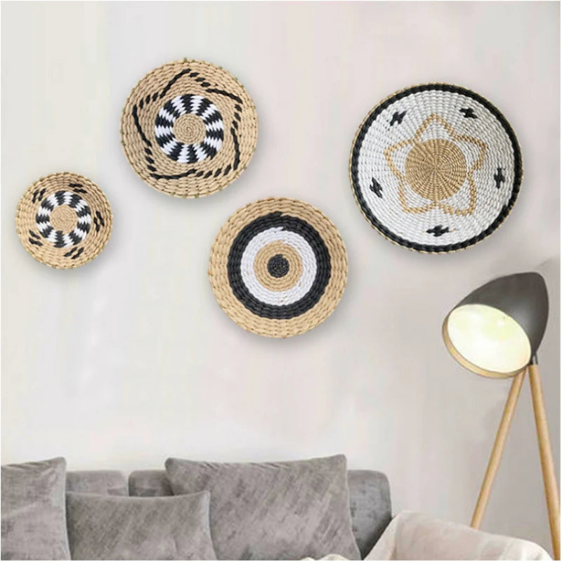 Handwoven Moroccan Wall Hanging Plates