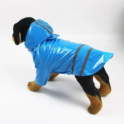 Dog Hooded Raincoat – Waterproof & Reflective Rain Jacket for Puppies