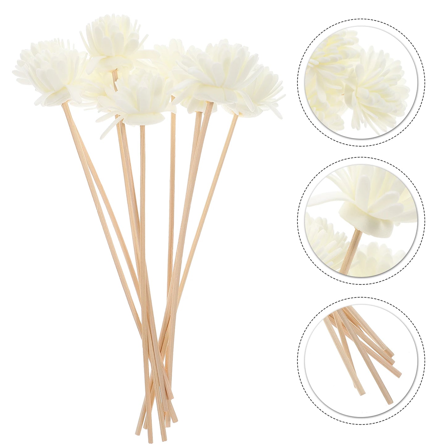 Chrysanthemum Aroma Diffuser Reeds – 10pcs Eco-Friendly Rattan Sticks