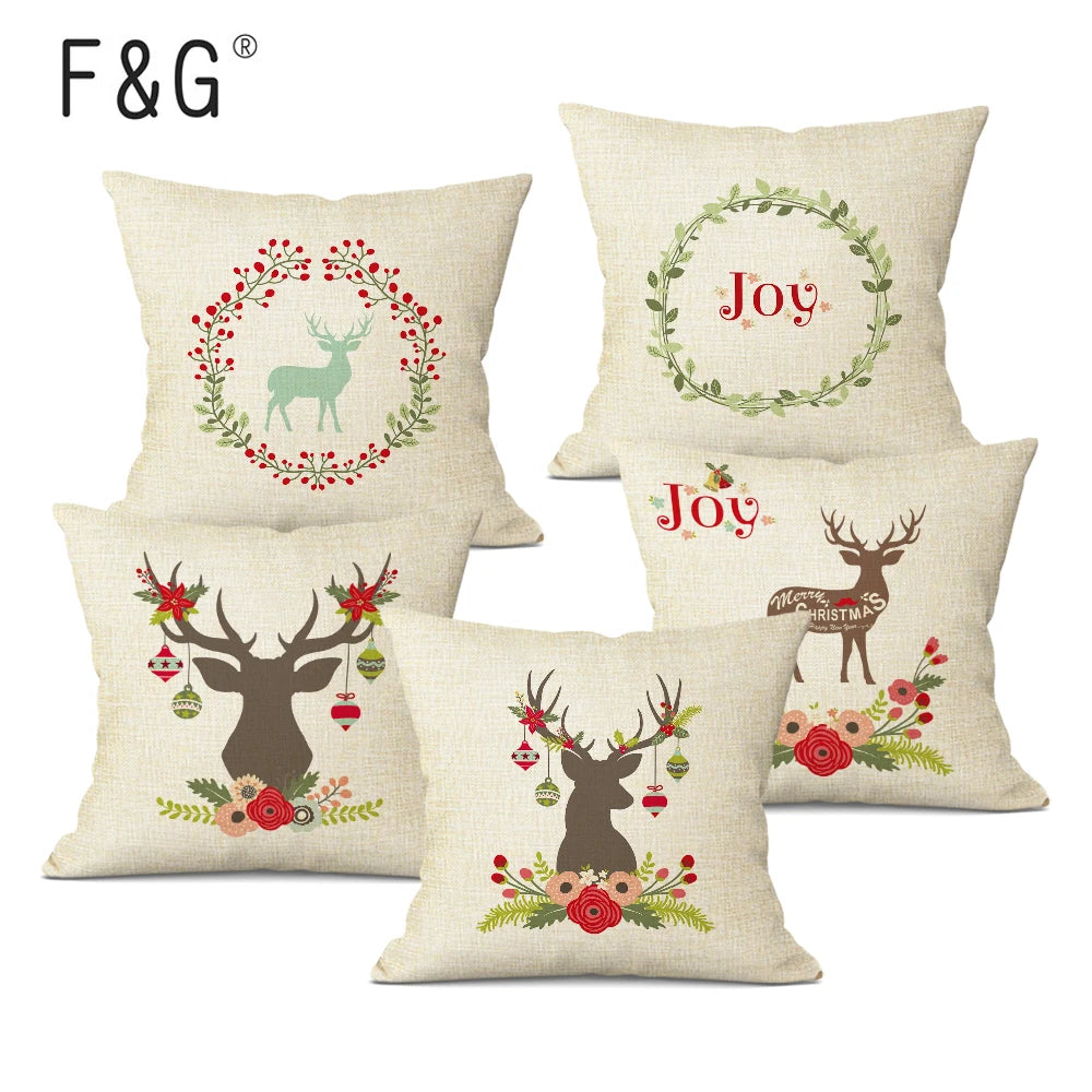 Christmas Print Cushion Covers – Festive Cheer for Your Home Decor