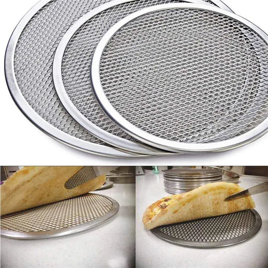 13-Inch Pizza Screen Pan - Non-Stick Baking Tray, Grilling Mesh Pad