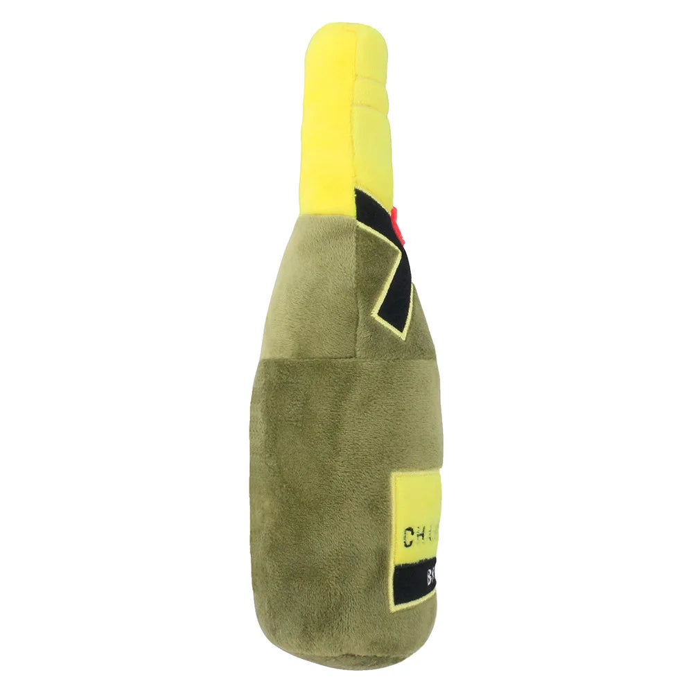 Plush Champagne Bottle Dog Toy: Fun and Fancy for Your Furry Friend