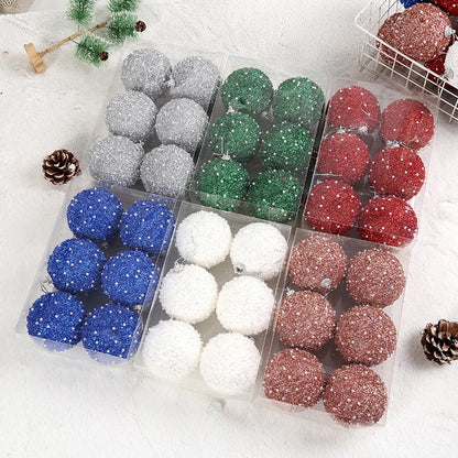 6Pcs Christmas Balls Decorations – 8cm Large Spheres for Tree Ornaments & Festive Décor