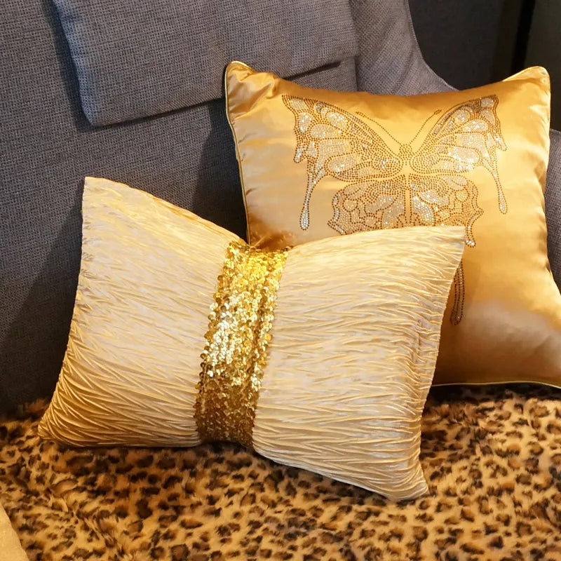 Introducing the Fashion Sequin Bow Pillow – Elegance Redefined