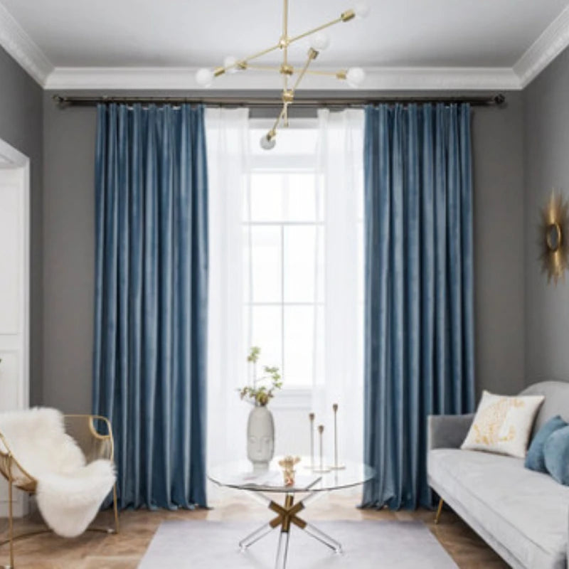 Stylish European Luxury Velvet Blackout Curtains