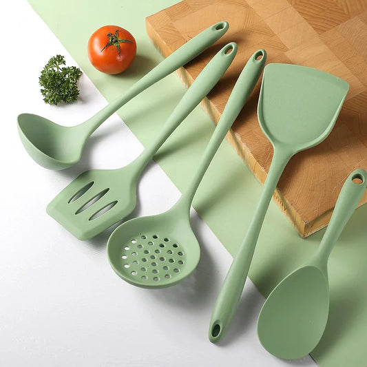 Complete, Durable, and Safe Silicone Kitchen Cooking Utensils Set